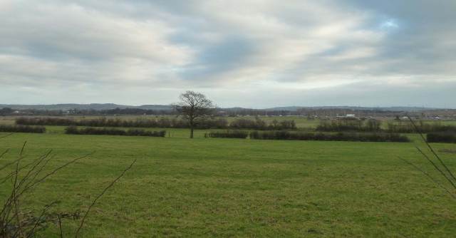 Flat Cheshire with the M56 in the middle ground